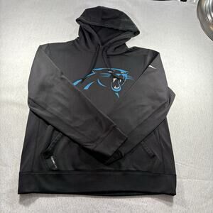 Nike Carolina Panthers Youth Boys M (10-12) Hoodie Therma-FIT Black NFL Pullover